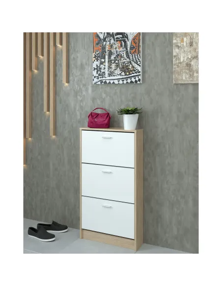 Dulap pantofi, KONDELA, hol/dormitor, 58x18x107 cm, PAL melaminat | MobilaOK