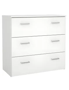 Comodă GARBO 3 pentru dormitor/hol, 74.1x69.9x36 cm, PAL melaminat alb | MobilaOK