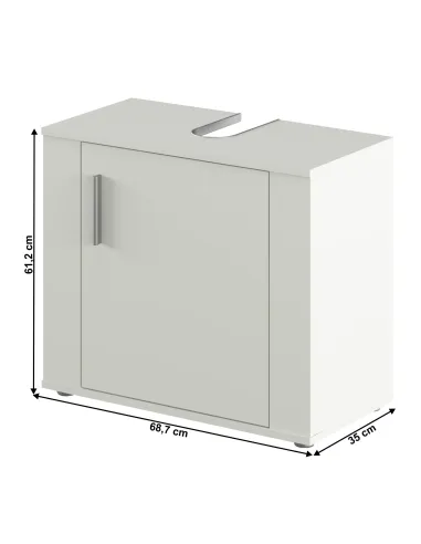 Dulap baie, LESSY NEW 02, baie, 68.7x35x61.2 cm, PAL melaminat | MobilaOK