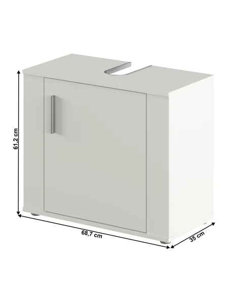 Dulap baie, LESSY NEW 02, baie, 68.7x35x61.2 cm, PAL melaminat | MobilaOK