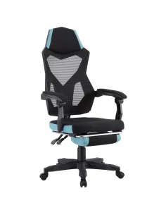 Scaun Gaming KONDELA, birou/gaming, 60x65x108-118 cm, plastic, lemn, textil | MobilaOK