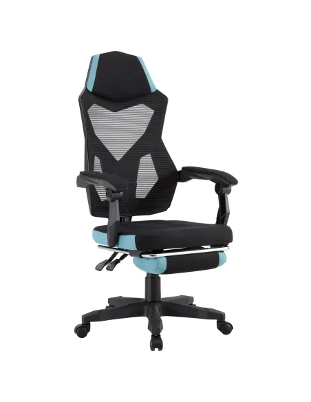Scaun Gaming KONDELA, birou/gaming, 60x65x108-118 cm, plastic, lemn, textil | MobilaOK