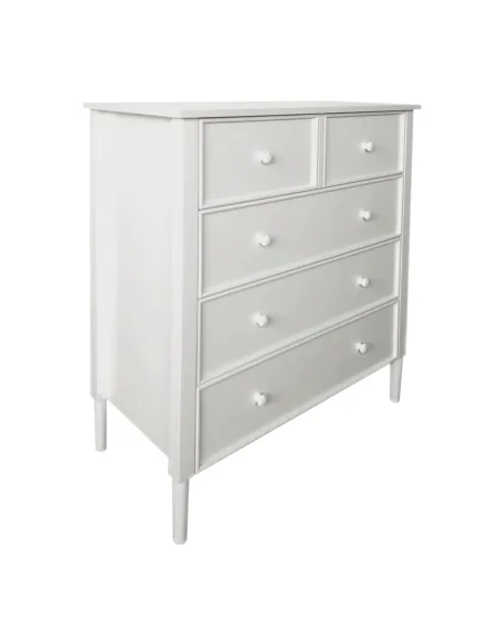 Comodă TEANA, dormitor/hol/living, 80x40x95 cm, MDF, mânere lemn | MobilaOK