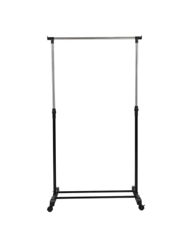 Cuier Mobil, DOLFO NEW, hol/dormitor/dressing, 75.5x43x92-159 cm, metal/plastic negru | MobilaOK