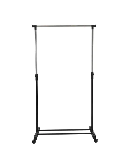 Cuier Mobil, DOLFO NEW, hol/dormitor/dressing, 75.5x43x92-159 cm, metal/plastic negru | MobilaOK
