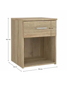 Noptieră GARBO, dormitor, 37.6x42.7x36 cm, PAL melaminat | MobilaOK 2