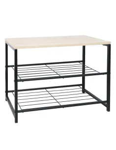 Suport pentru pantofi TADEO, hol/dormitor, 60x30x44 cm, metal și lemn | MobilaOK