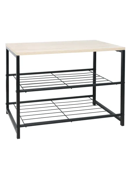 Suport pentru pantofi TADEO, hol/dormitor, 60x30x44 cm, metal și lemn | MobilaOK