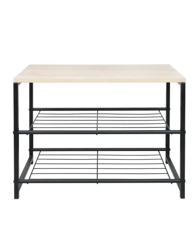 Suport pentru pantofi TADEO, hol/dormitor, 60x30x44 cm, metal și lemn | MobilaOK