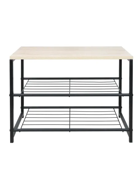 Suport pentru pantofi TADEO, hol/dormitor, 60x30x44 cm, metal și lemn | MobilaOK