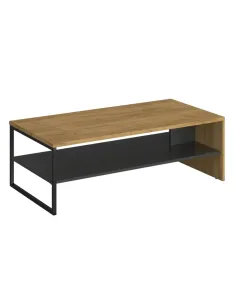 Măsuță de cafea SANTANA 120, living, 120x60x39.4 cm, PAL laminat stejar/antracit | MobilaOK