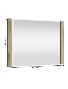 Oglindă DORSI 90, dormitor/hol/baie, 90x65 cm, PAL melaminat și sticlă | MobilaOK 2