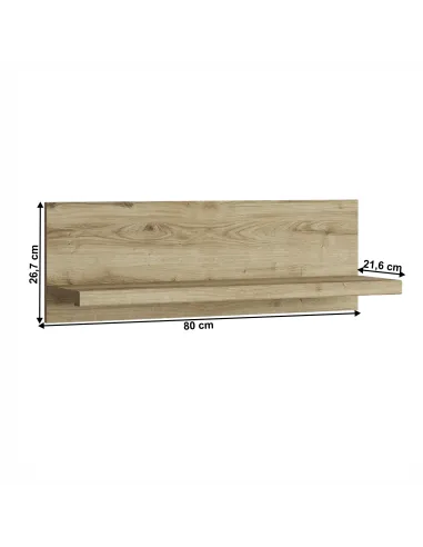 Raft, DORSI, living dormitor birou, 80x21.6x26.7 cm, PAL melaminat | MobilaOK