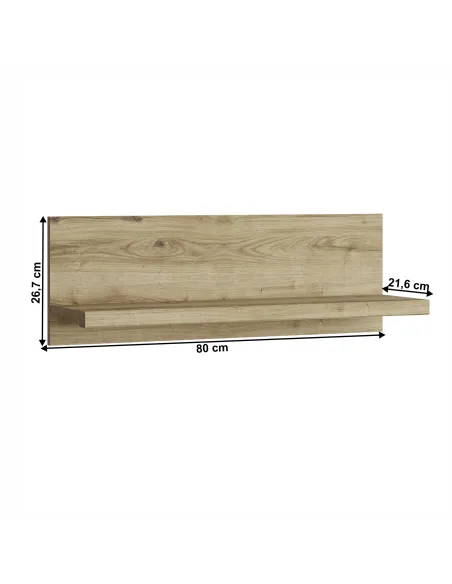 Raft, DORSI, living dormitor birou, 80x21.6x26.7 cm, PAL melaminat | MobilaOK