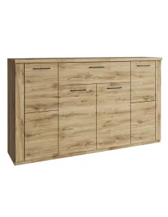 Comodă 4D1S, dormitor, 160x41x94.6 cm, PAL stejar navarra | MobilaOK
