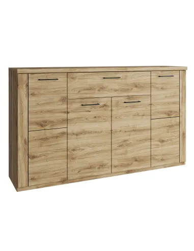 Comodă 4D1S, dormitor, 160x41x94.6 cm, PAL stejar navarra | MobilaOK