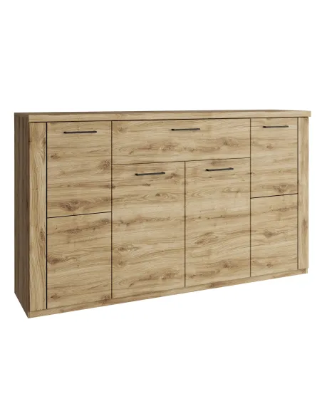 Comodă 4D1S, dormitor, 160x41x94.6 cm, PAL stejar navarra | MobilaOK