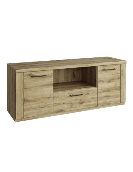 Comodă TV DORSI, living, 135x41x53.6 cm, PAL stejar navarra | MobilaOK