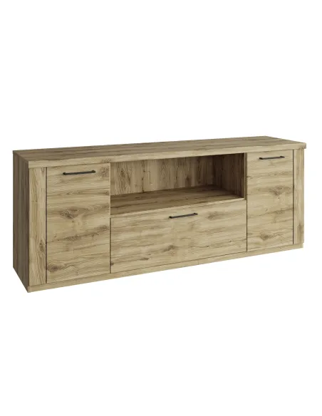Comodă TV DORSI, living, 180x41x63.4 cm, PAL laminat stejar navarra | MobilaOK