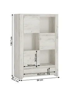 Comodă ANGEL TYP 31 pentru dormitor/hol, 84x130.7x40.2 cm, PAL melaminat | MobilaOK 2