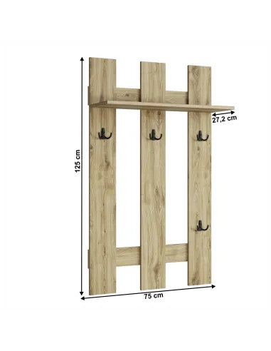 Panou Cuier DORSI 75, hol/dormitor, 75x27.2x125 cm, PAL melaminat | MobilaOK