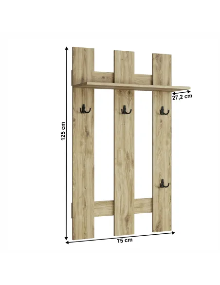 Panou Cuier DORSI 75, hol/dormitor, 75x27.2x125 cm, PAL melaminat | MobilaOK