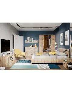Pat, KONDELA, dormitor, 140x200 cm, PAL melaminat/MDF | MobilaOK 2