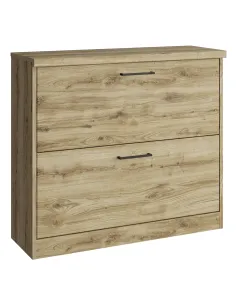 Dulap de pantofi DORSI 2K, stejar navarra, hol/dormitor, 90x31x81 cm, PAL melaminat | MobilaOK