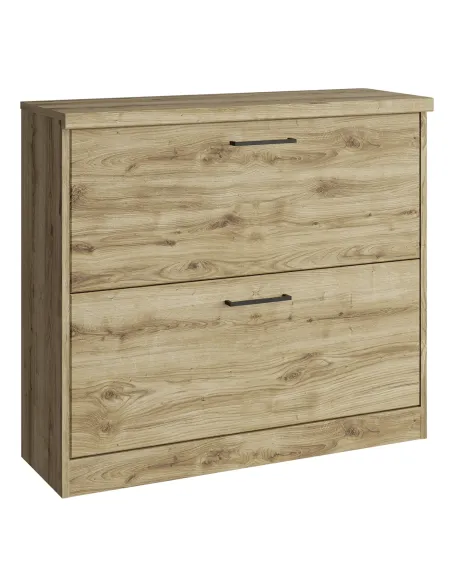 Dulap de pantofi DORSI 2K, stejar navarra, hol/dormitor, 90x31x81 cm, PAL melaminat | MobilaOK