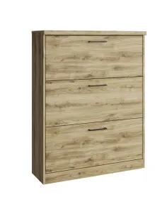 Dulap Pantofi DORSI 3K, hol/dormitor, 90x30x115 cm, PAL/MDF stejar navarra | MobilaOK