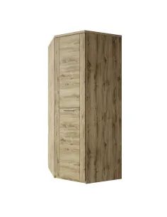 Dulap de colț DORSI, dormitor/hol, 95.4x95.4x210.4 cm, PAL melaminat stejar navarra | MobilaOK