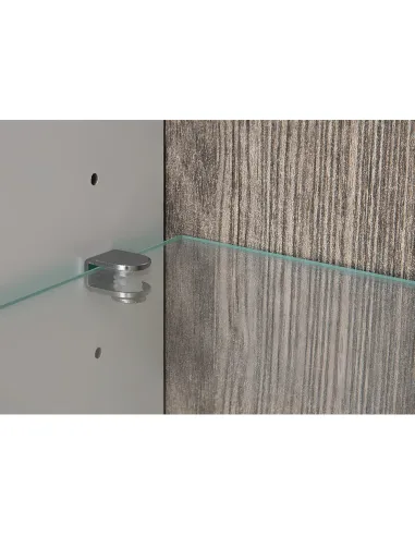 Vitrină LYNATET 01 living/hol, 85x42x194.5 cm, PAL laminat și MDF | MobilaOK