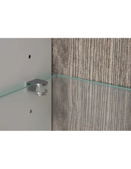 Vitrină LYNATET 01 living/hol, 85x42x194.5 cm, PAL laminat și MDF | MobilaOK