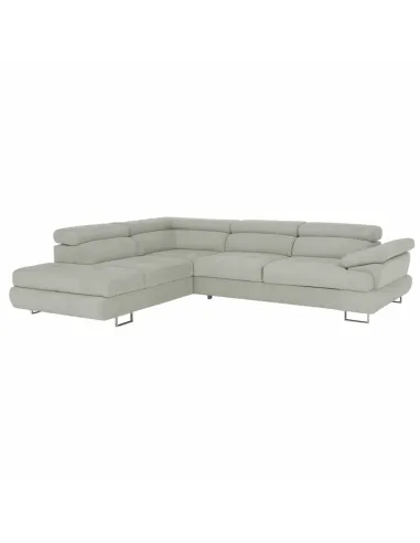 Set Canapea KONDELA BUTON P, living, 275x225 cm, textil gri, picioare metal | MobilaOK