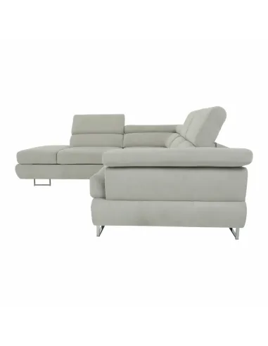 Set Canapea KONDELA BUTON P, living, 275x225 cm, textil gri, picioare metal | MobilaOK