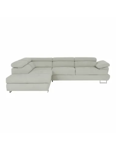 Set Canapea KONDELA BUTON P, living, 275x225 cm, textil gri, picioare metal | MobilaOK
