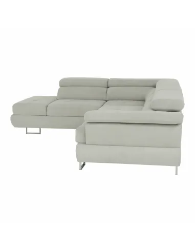Set Canapea KONDELA BUTON P, living, 275x225 cm, textil gri, picioare metal | MobilaOK