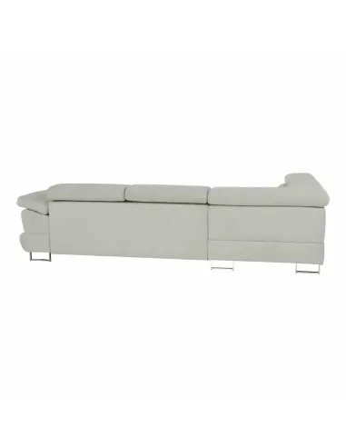 Set Canapea KONDELA BUTON P, living, 275x225 cm, textil gri, picioare metal | MobilaOK