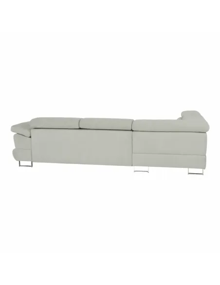 Set Canapea KONDELA BUTON P, living, 275x225 cm, textil gri, picioare metal | MobilaOK