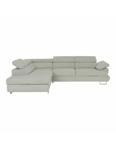 Set Canapea KONDELA BUTON P, living, 275x225 cm, textil gri, picioare metal | MobilaOK