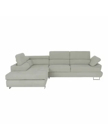 Set Canapea KONDELA BUTON P, living, 275x225 cm, textil gri, picioare metal | MobilaOK