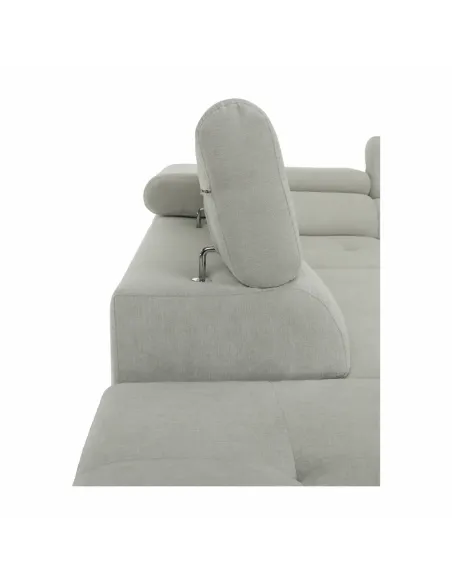 Set Canapea KONDELA BUTON P, living, 275x225 cm, textil gri, picioare metal | MobilaOK