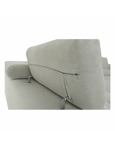 Set Canapea KONDELA BUTON P, living, 275x225 cm, textil gri, picioare metal | MobilaOK