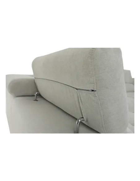 Set Canapea KONDELA BUTON P, living, 275x225 cm, textil gri, picioare metal | MobilaOK