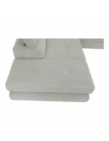 Set Canapea KONDELA BUTON P, living, 275x225 cm, textil gri, picioare metal | MobilaOK