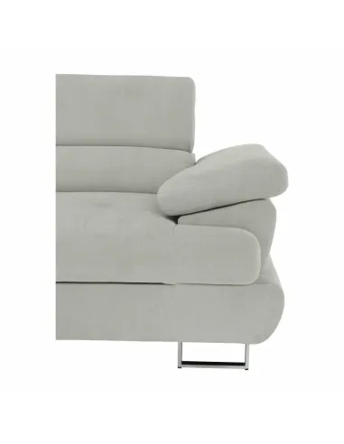 Set Canapea KONDELA BUTON P, living, 275x225 cm, textil gri, picioare metal | MobilaOK