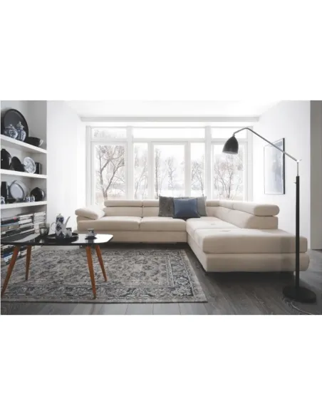 Canapea BUTON P, living, 275x225x71/85 cm, textil, KONDELA | MobilaOK