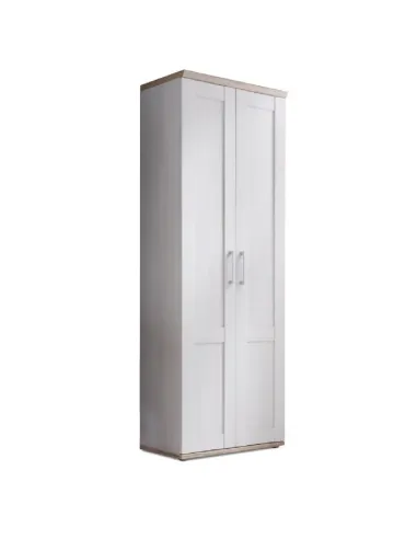 Dulap PROVENSAL pentru hol, 76x201x39 cm, PAL melaminat alb și stejar | MobilaOK