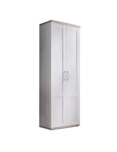 Dulap PROVENSAL pentru hol, 76x201x39 cm, PAL melaminat alb și stejar | MobilaOK