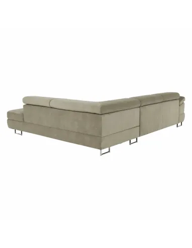 Canapea BUTON R, living, 275x225x71/85 cm, material textil, maro deschis | MobilaOK